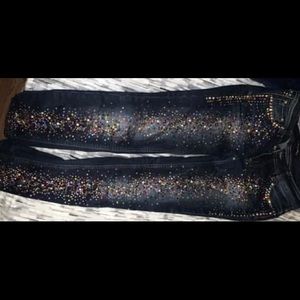 Jeans covered in stones